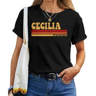 Cecilia Nombre Personalizado Linda Idea Intage Cecilia Camiseta de mujer - Regaloses