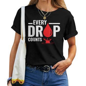 Chaque Goutte Compte Don Deang Journée Du Donneur De T-shirt femme - Cadeauxyz