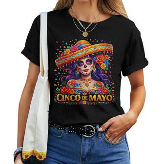 Cinco De Mayo Sugar Skull Girl Mexican Fiesta 5 Mayo Women Women T-shirt | Mazezy