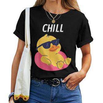 Cool Duck Con Occhiali Daole Papi Chill Chillingull'acqua Maglietta da donna - Novitaregali
