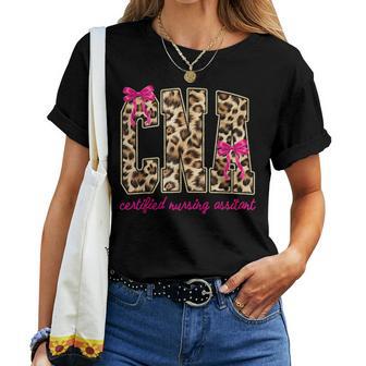 Coquette Cna Nurse Leopard Certified Nursing Assistant Women T-shirt | Mazezy
