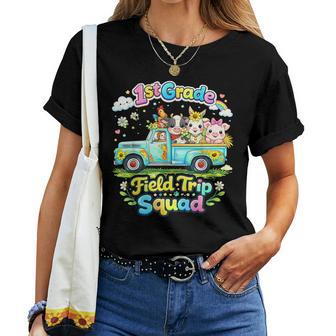 Cute Farm Trip Field Trip Squad Farm Animals Visit 1St Grade Women T-shirt | Mazezy