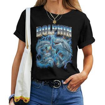 Dauphinintage Années 80 Rétro Drôle Dauphin Lover 90'S Hommes S T-shirt femme - Cadeauxyz