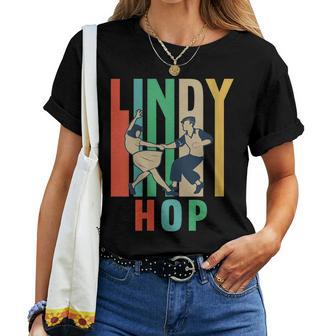Diseño De Lindy Hop Para Tu Compañero De Baile Cuello Camiseta de mujer - Regaloses