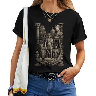 Diseño Del Imperio Romano Conoldados Coliseo Julio César Camiseta de mujer - Regaloses