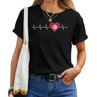 Drapeau Tunisien Battement De Cœur Fière Tunisie Homme T-shirt femme - Cadeauxyz