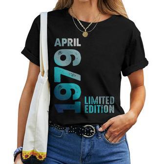Edición Limitada Abril 1979 Cumpleaños Cuello Camiseta de mujer - Regaloses