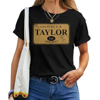 EHテイラー大佐 1St And Only Bourbon Whiskey Distressed 長袖tシャツ レディースTシャツ - Kawaiitshirt