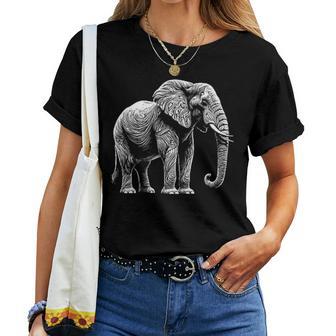 Elephant Dad Mom Lover Éléphant Monochromatique T-shirt femme - Cadeauxyz