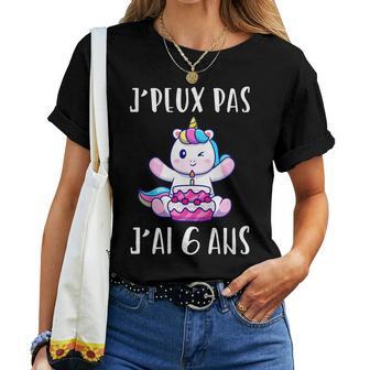 Enfant J'peux Pas J'ai 6 Ans Licorne Cadeau 6Ans Anniversaire Fille T-shirt femme - Cadeauxyz