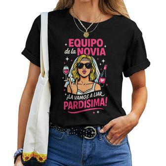 Equipo De La Novia Despedida Deoltera Divertida Humor In Mangas Camiseta de mujer - Regaloses