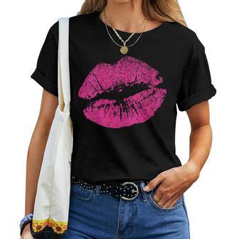 Exy Rose Lèvres Imprimées Baiser Pour Petite Amieéduisante T-shirt femme - Cadeauxyz