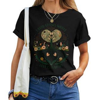 Faith Grows Where Love Is Planted キリスト教の言葉 レディースTシャツ - Kawaiitshirt