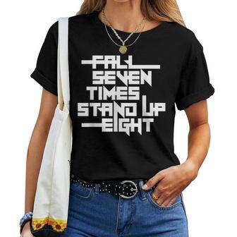 Falleven Timestand Up Eight インスピレーションスローガン レディースTシャツ - Kawaiitshirt