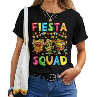 Fiesta Squad Cinco De Mayo Mexican Taco Cactus Women Women T-shirt | Mazezy