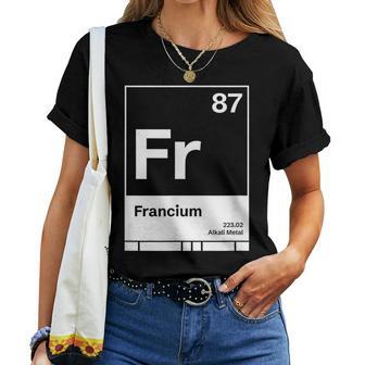 Francium Conpettro Di Emissione Atomica Minimalista Maglietta da donna - Novitaregali