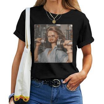 Disgusting Gym Girl Vintage Workout Meme Humor Fitness Women T-shirt | Mazezy