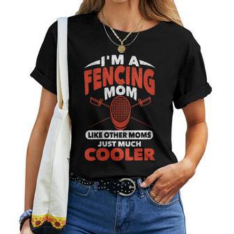 Fencer Mum Festa Della Mamma Fence Moms I'm A Fencing Mom Con Collo A Maglietta da donna - Novitaregali