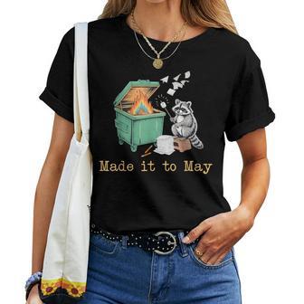 Raccoon Dumpster Fire Made It To May Teacher Last Day Women T-shirt | Seseable UK