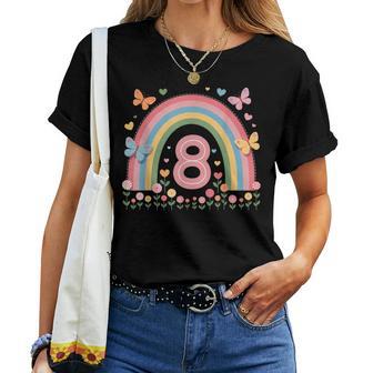 Geburtstag 8 Mädchen Regenbogen Fee Fünfter 8 Jahre Alt T-shirt Frauen - Seseable