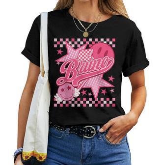 Girl Bruno Groovy Retro First Name Personalized 80'S Women T-shirt | Mazezy