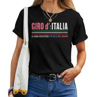 Giro D Italia La Carrera Ciclista Más Bella Del Mundo Italiano Cuello Camiseta de mujer - Regaloses