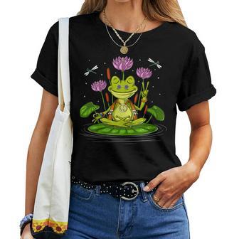 Grenouille Hippie Zen Yoga Méditation Animal Drôlepirituel T-shirt femme - Cadeauxyz