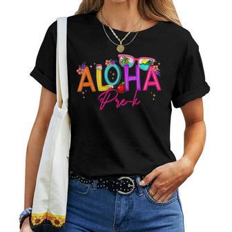 Groovy Aloha Pre-K Teacher Summer Vacation Beach Hawaiian Women T-shirt | Seseable UK