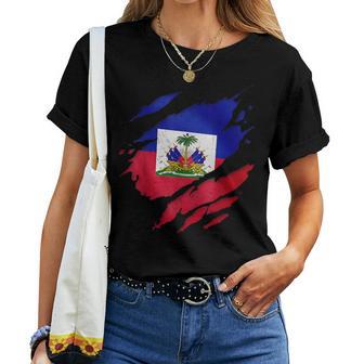Haitian Flag Day First Black Republic Haiti Pride Women Women T-shirt | Mazezy