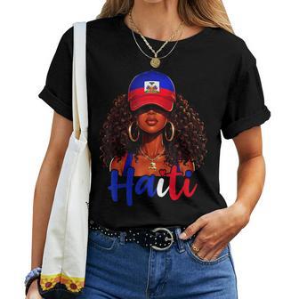 Haitian Princess Haiti Flag Melanin For Black Girls Women Women T-shirt | Mazezy