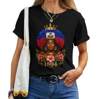Haitian Queen Flag Day Haiti 1804 Independence Day Women Women T-shirt | Mazezy