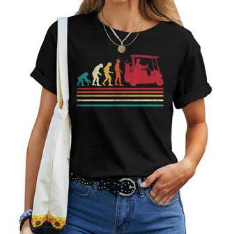 Human Evolution Golf Cart Golfing Golfer Women Maglietta da donna - Novitaregali
