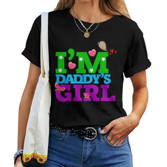 I'm Daddy's Girl I Love You Dad Daddy Daughter レディースTシャツ - Kawaiitshirt