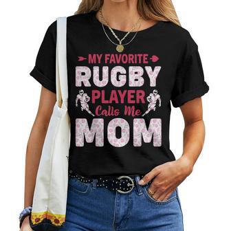 Il Mio Giocatore Di Rugby Preferito Mi Chiama Mamma Maglietta da donna - Novitaregali