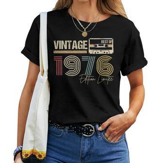 Intage 1976 Anniversaire Légende Cassette Rétro T-shirt femme - Cadeauxyz