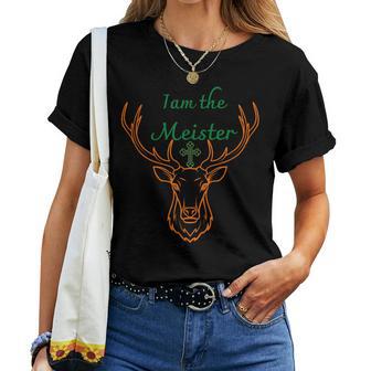 Jaegermeister Meister Deer Family Dad Mum Cheeky レディースTシャツ - Kawaiitshirt