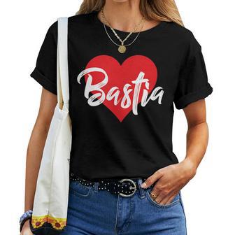 J'aime Bastia France S Coeur T-shirt femme - Cadeauxyz