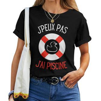 Je Peux Pas J'ai Piscine Canard Humour Piscine T-shirt femme - Cadeauxyz