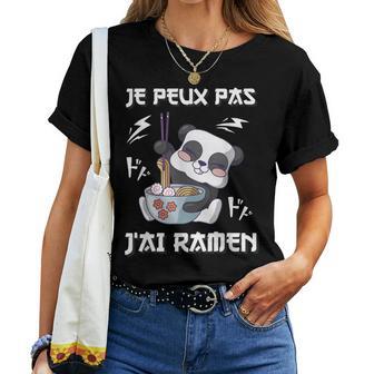 Je Peux Pas J'ai Ramen Drôle Panda Anime Japonais Cadeau T-shirt femme - Cadeauxyz