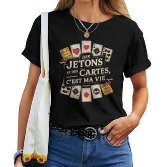 Jetons Et Cartes C'est Maie Cadeau Poker Humour Casino T-shirt femme - Cadeauxyz