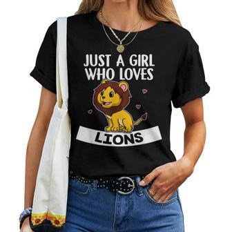 Just A Girl Who Loves Lions Carino Costume Da Leone Maglietta da donna - Novitaregali