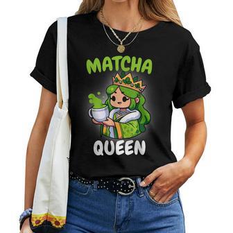 Kawaii Matcha Queen Amateur De Boissons Japonaisesertes Drôles T-shirt femme - Cadeauxyz