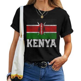 Kenyan Kenya Bandiera Famiglia Orgoglio Paese Nazione Uomini Donne Regalo Maglietta da donna - Novitaregali