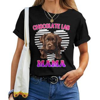 Labrador Retriever Chocolate Lab Mom Labrador Mama T-shirt Frauen - Seseable