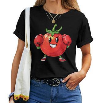 Lindo Tomate Boxeo Camiseta de mujer - Regaloses