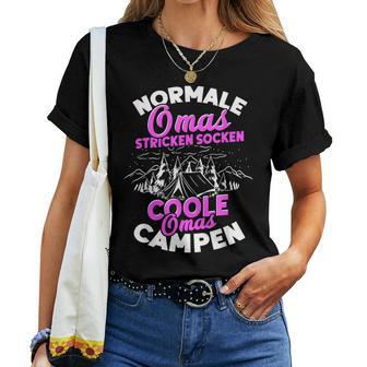 Lustiger Campingpruch Wohnmobil Coole Oma Camping T-shirt Frauen - Seseable