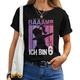 Mädchen Tanzen Bääm Ich Bin 6 Jahre Dab Geburtstag T-shirt Frauen - Seseable