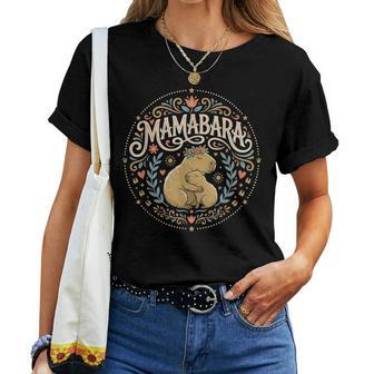 Mamabara Capybara Mama Mama Mama Muttertag Niedlich T-shirt Frauen - Seseable