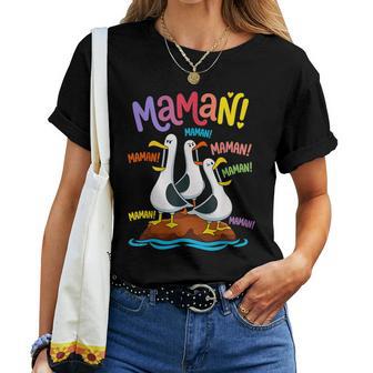 Maman Maman Maman Mouette Rigolo Graphique Oiseau Mer T-shirt femme - Cadeauxyz