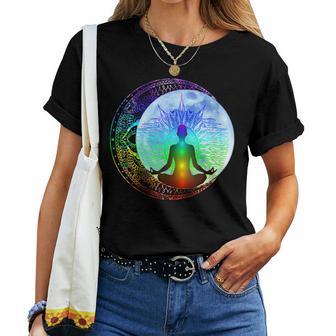 Mandala Pleine Lune Chakra Méditation T-shirt femme - Cadeauxyz
